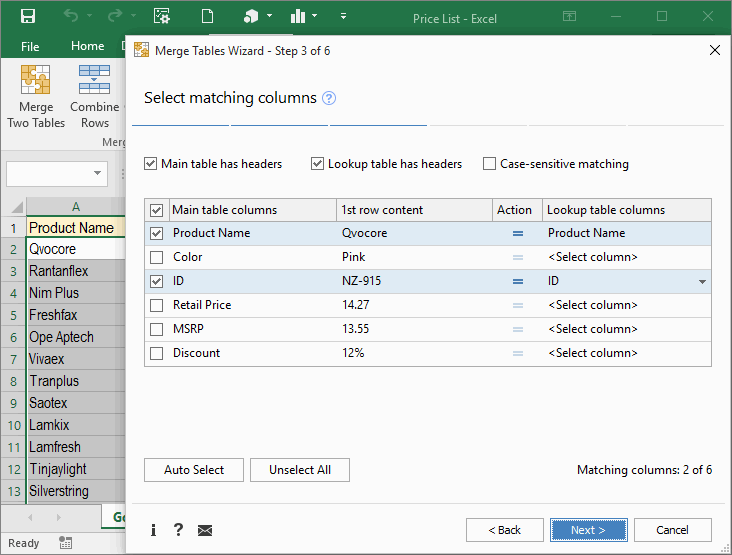 search for matching cells in excel mac